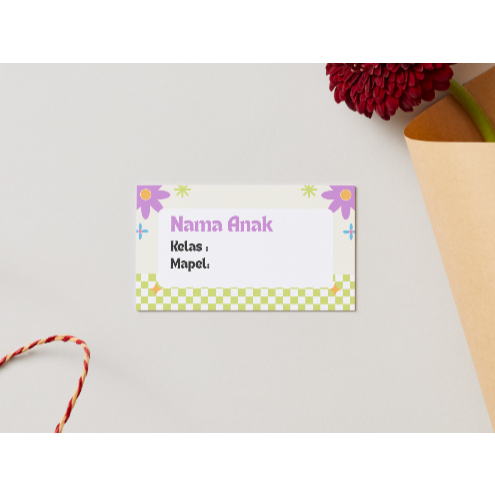 

Stiker Label nama buku custom