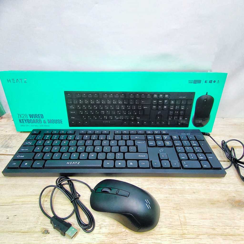 Combo Keyboard Mouse Model Heatz Zk28 New BERGARANSI