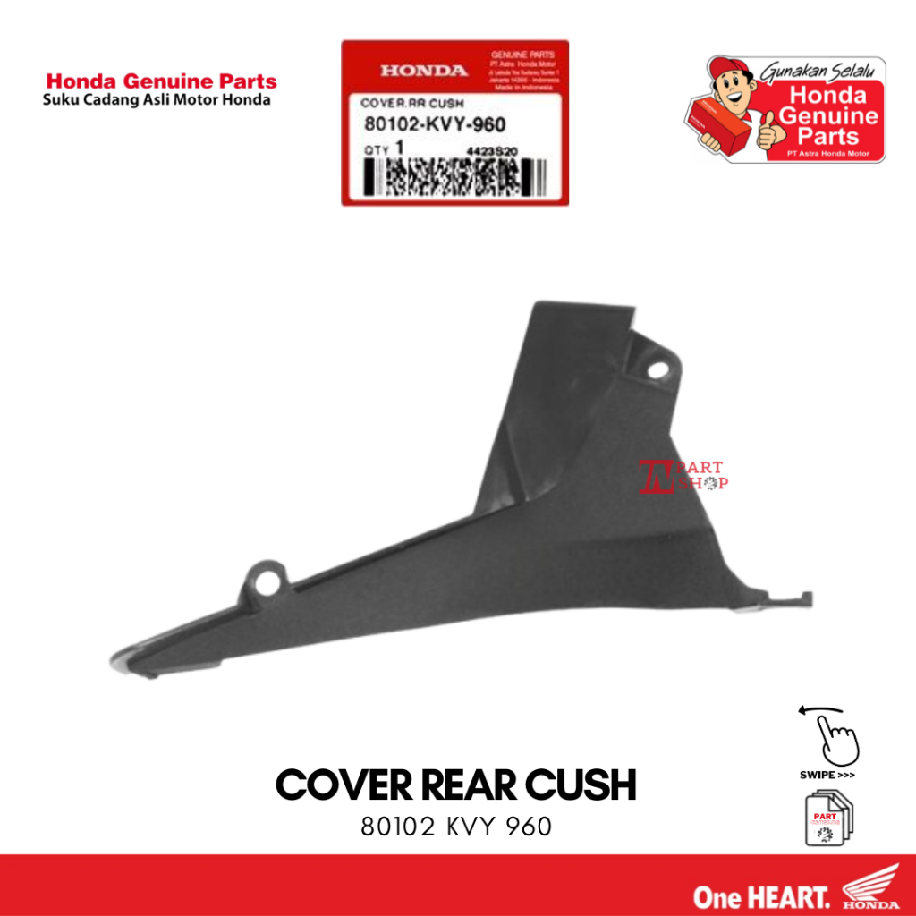 Cover Shockbreaker Belakang (Cover RR Cush) – BeAT Karbu / 80102-KVY-960