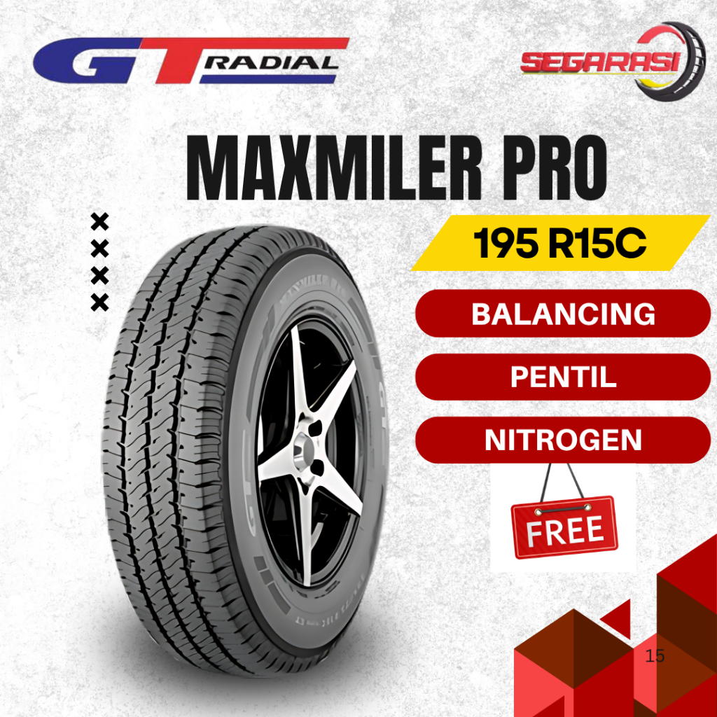 GT Radial Maxmiler Pro 195 R15C Ban Mobil Angkutan Ring 15