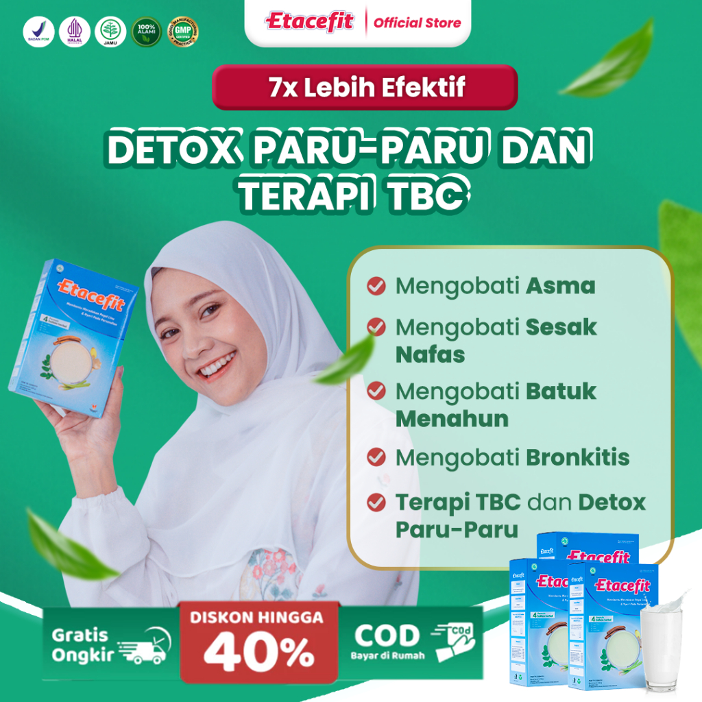 

ETACEFIT - Detox Paru Paru dan Terapi TBC - Susu Kambing Etawa Asli 100% Original - Paket 3 Box
