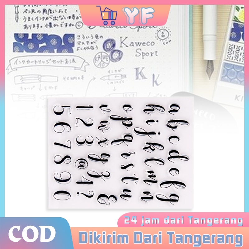 

26 Huruf Stempel Transparan / Silicone Stamp / Untuk Journal, Cards, Art Craft, Scrapbook