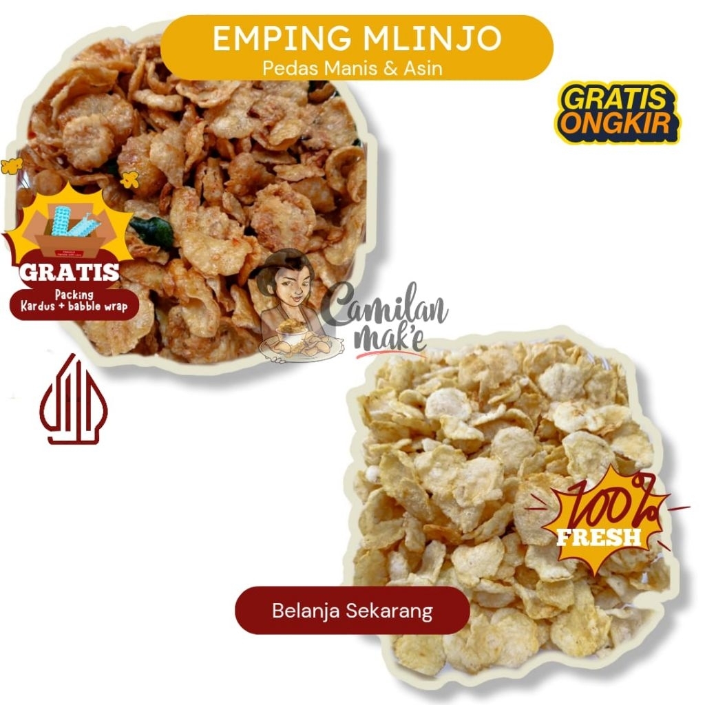 

EMPING MELINJO GURIH & PEDAS MANIS | CAMILAN MAK'E | CEMILAN MLINJO GEPUK | JAJANAN | SNACK KILOAN