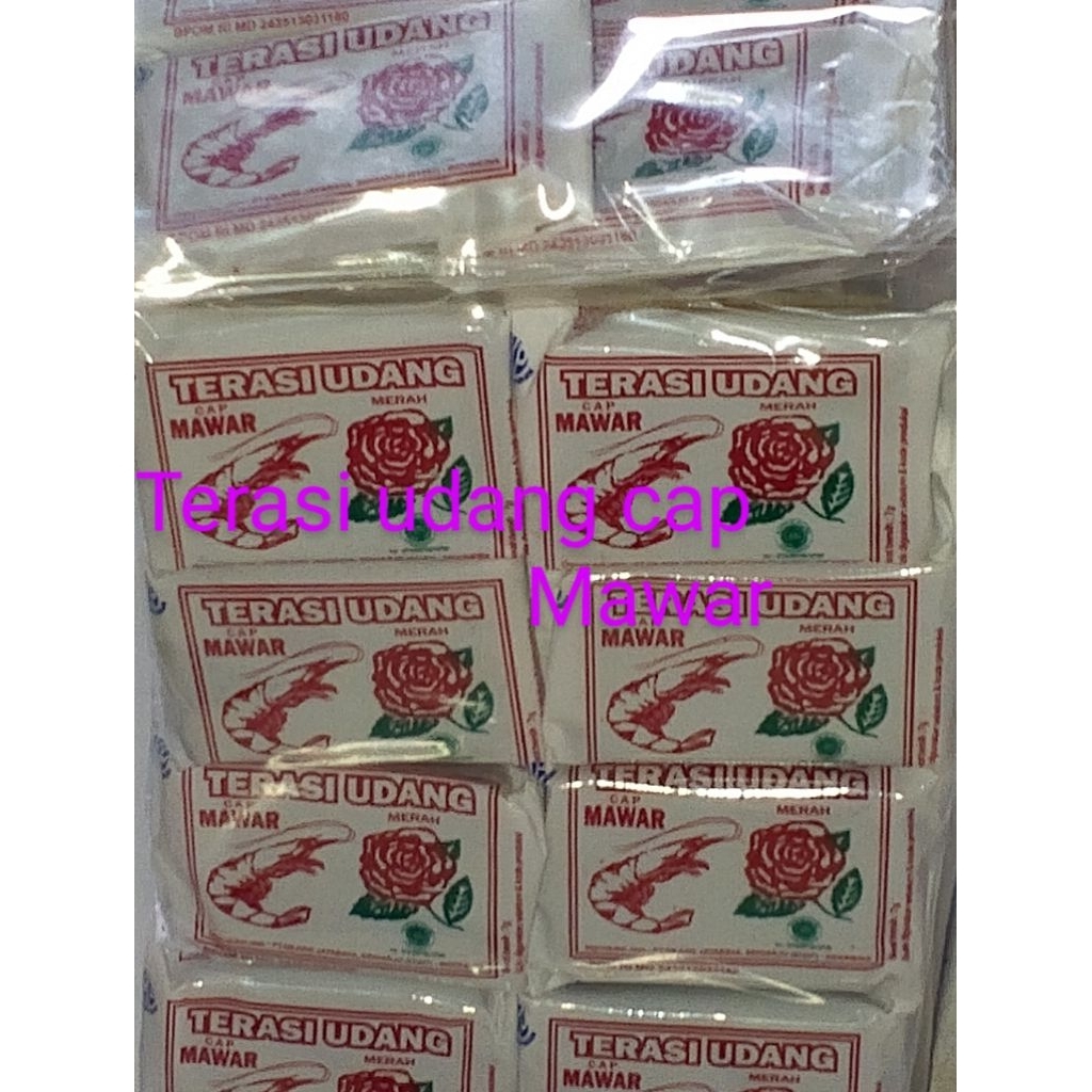 

TERASI UDANG CAP MAWAR, 1pack isi 10 bungkus