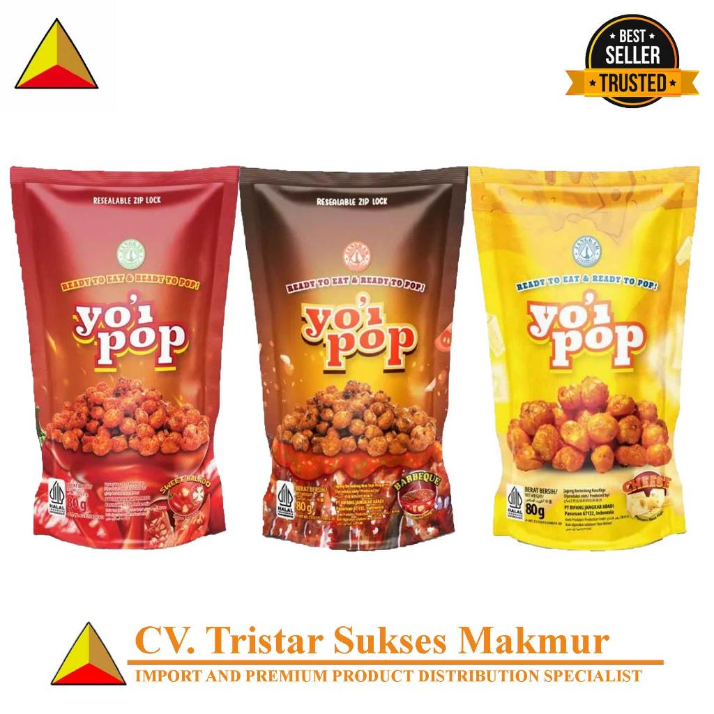 

Yoi Pop corn 80GR Balado, Chese, & Barbeque