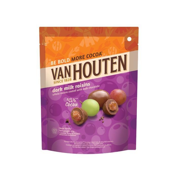 

Van Houten Cokelat Dark Milk Raisins Dragees 40 g