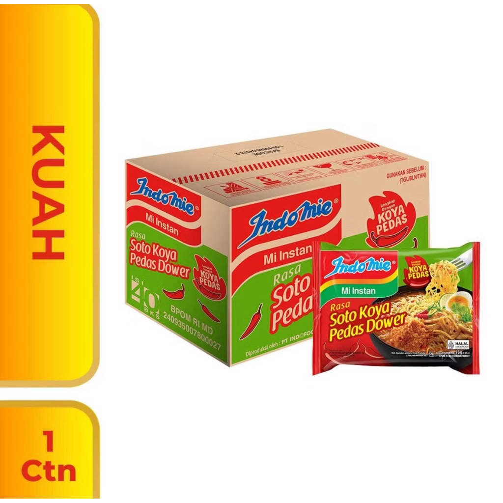 

CTN - Indomie Rasa Soto Koya Pedas Dower 76 Gr