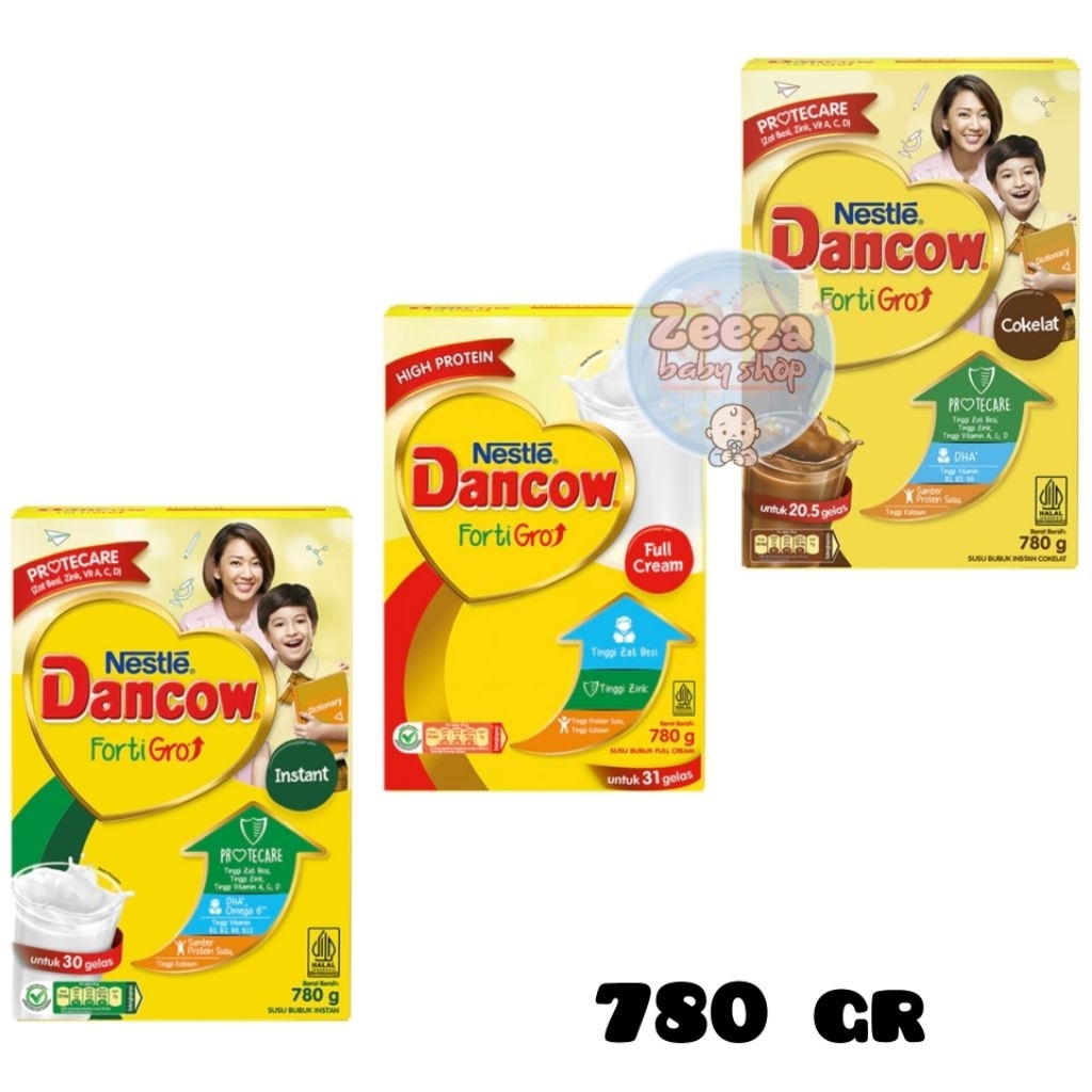 

Dancow fortigro susu bubuk instan / cokelat / full cream 780 gr
