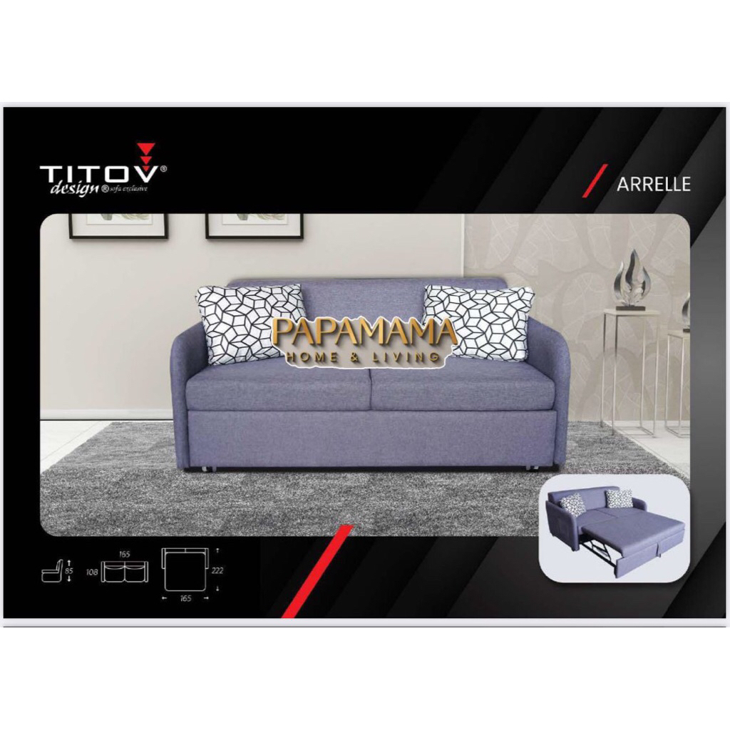 Sofa Tamu Titov ARELLE- Sofabed Minimalis - Sofa Titov Garansi 5thn - Medan