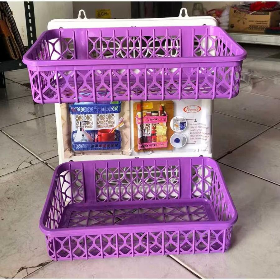 RAK KAMAR MANDI VICTORIA 2 SUSUN PLASTIK - RAK SABUN KAMAR MANDI