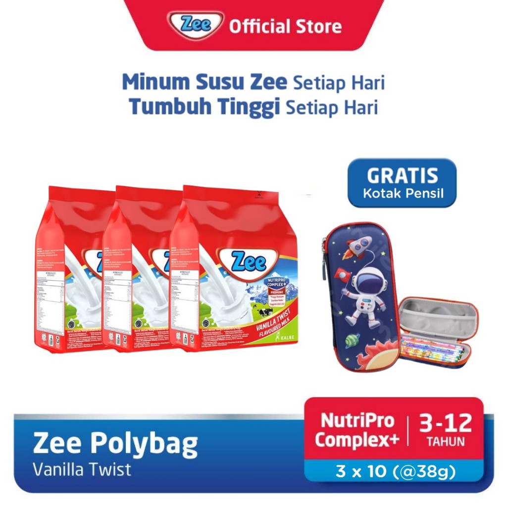 

[3 Pack] Zee Sachet In Bag Vanilla Twist 10x38gr Free Kotak Pensil