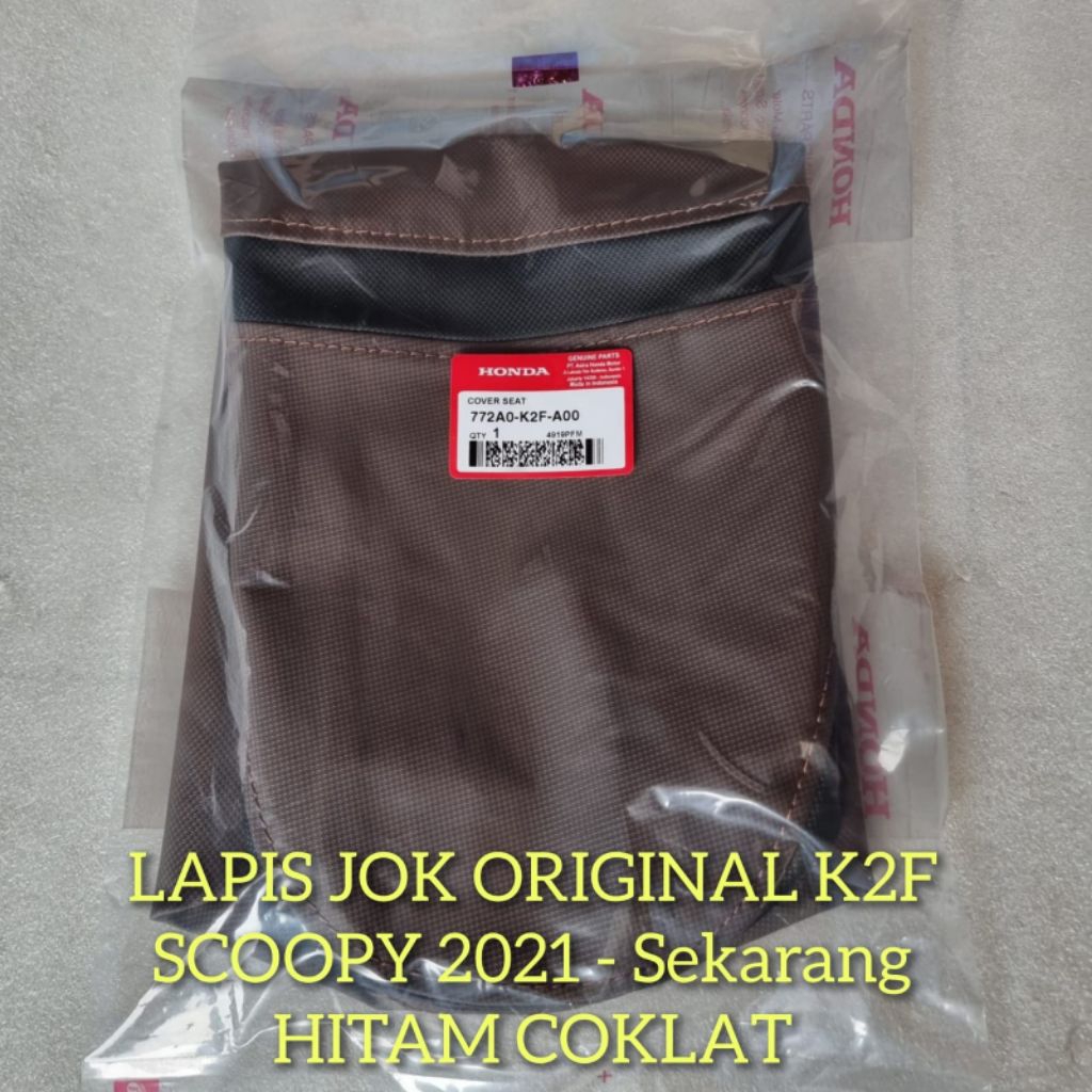 Lapis Jok Kulit Sadel K2F Hitam Coklat Scoopy Esp New 2020 2021 - 2025 Original Honda