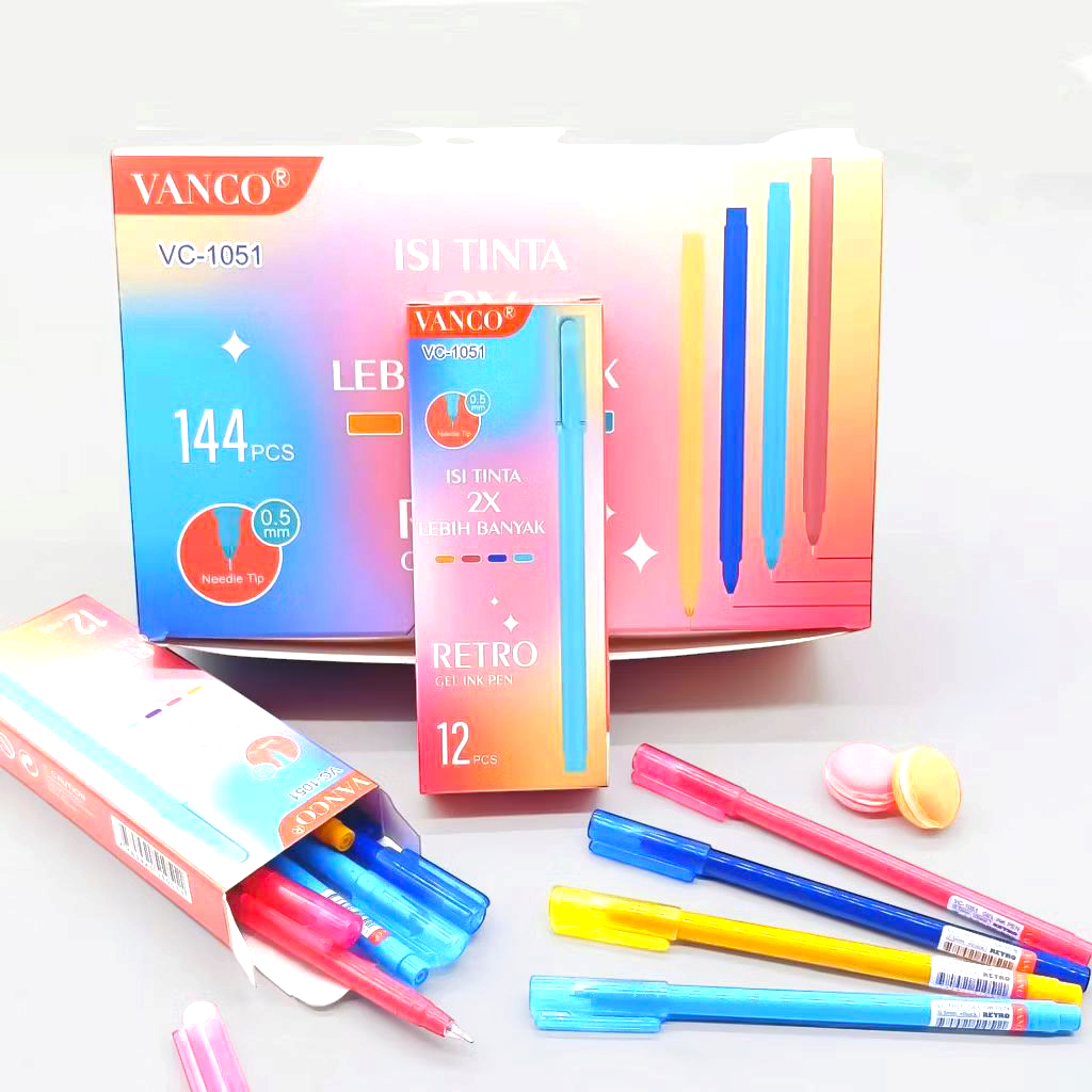 

Pulpen Gel Body Mix Retro Vanco 1051(12pcs)
