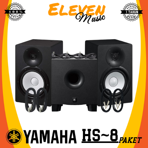 Yamaha HS8 HS8S Paket Subwoofer Speaker Monitor YAMAHA HS-8 PLUS Kabel