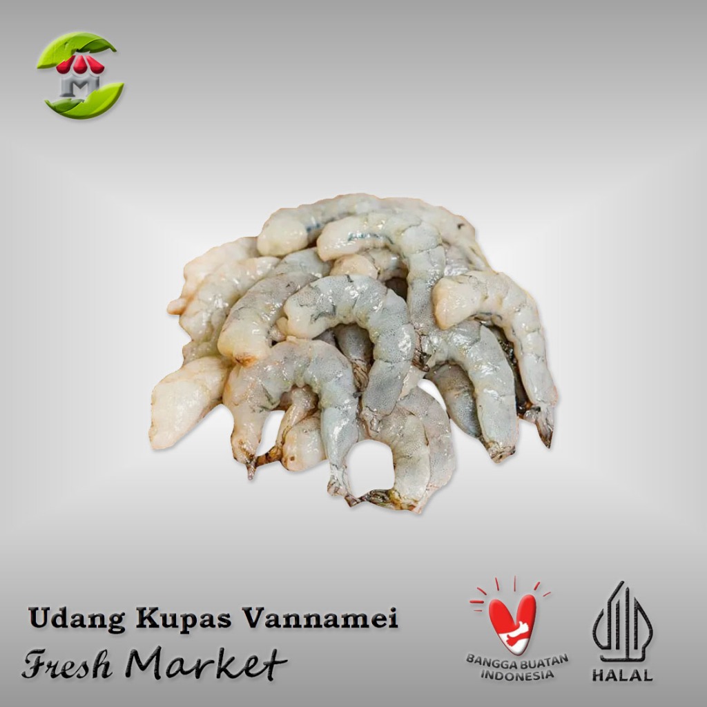 

[DEPOK] Udang Kupas Vannamei Frozen Glazing Pack 450gr - 480gr