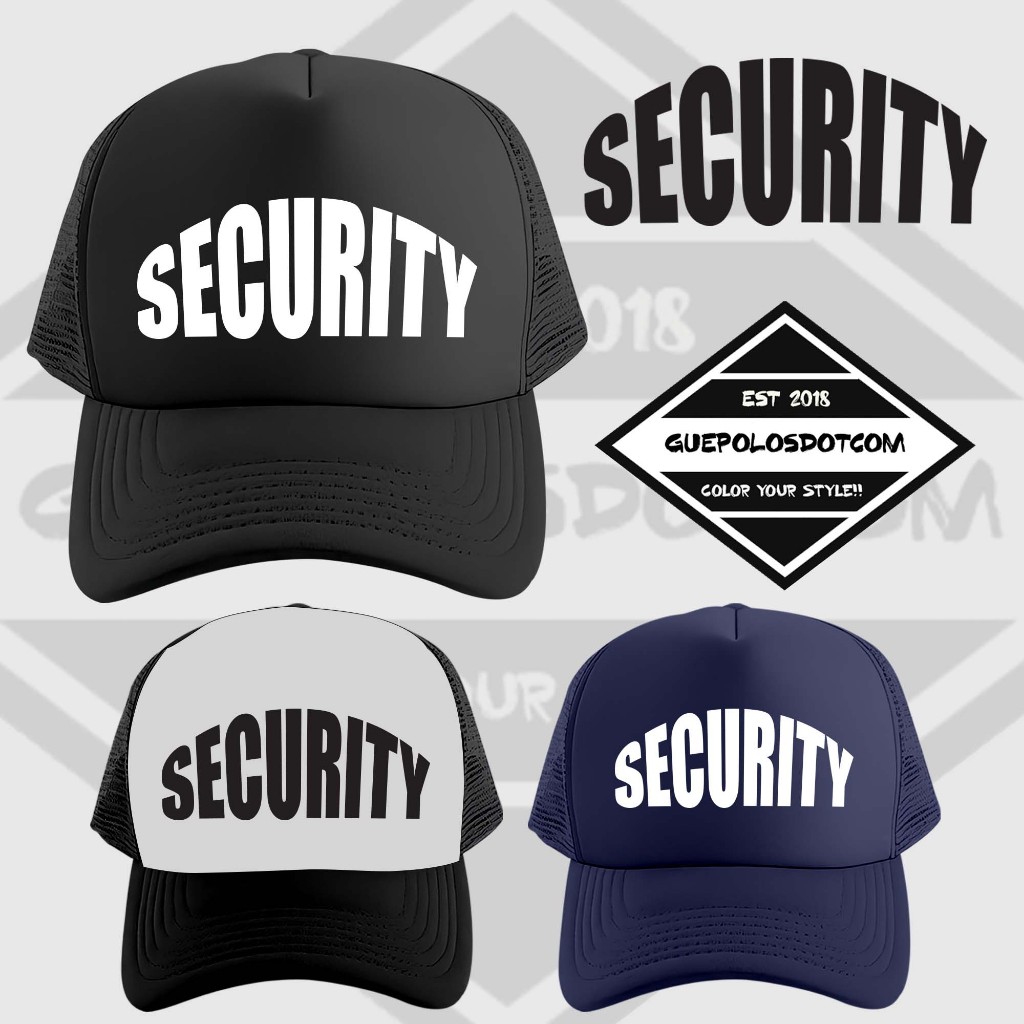 TOPI JARING TRUCKER SECURITY - Topi jaring Security Keren - TOPI JARING SECURITY Murah - GUEPOLOSDOT