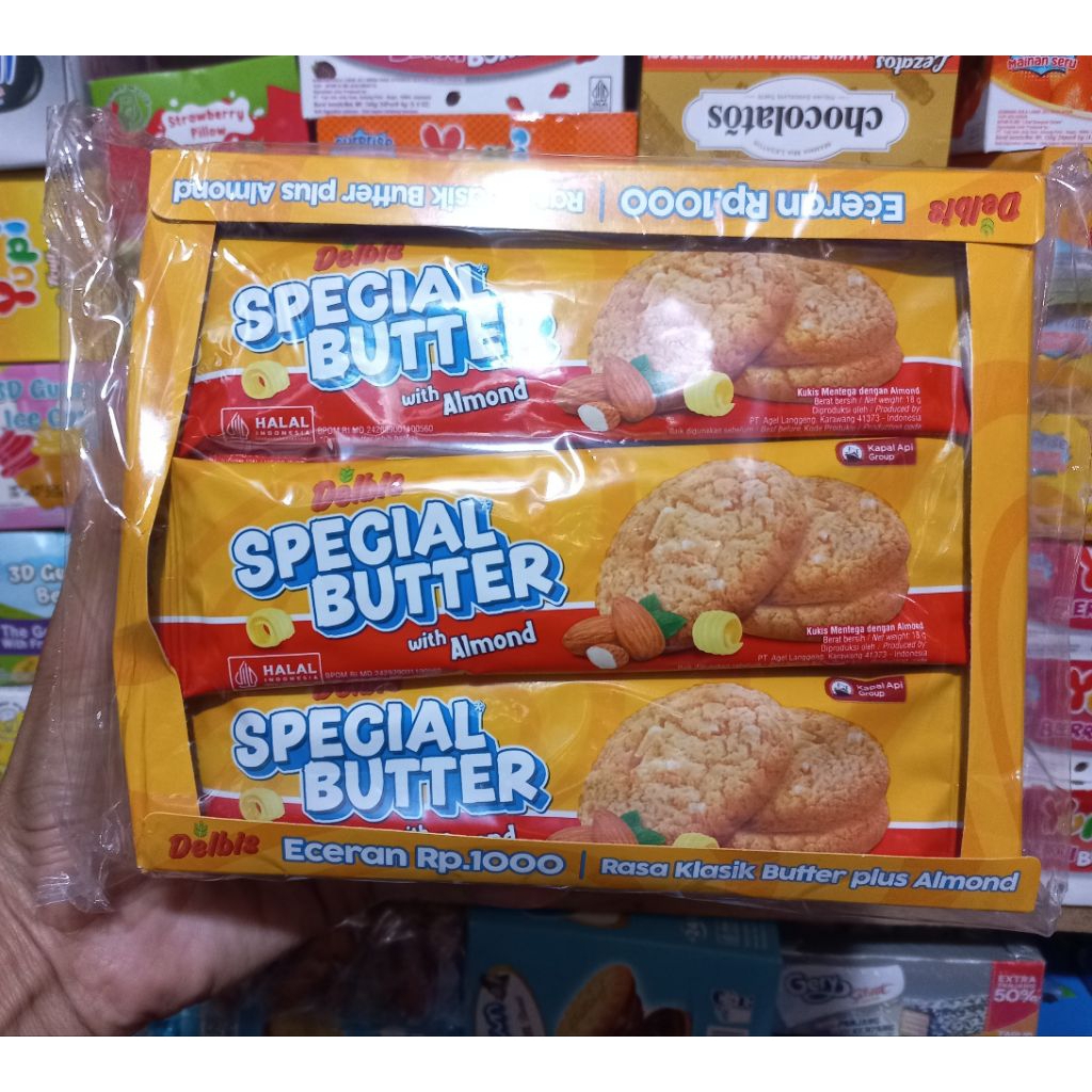 

Special Butter With Almond (kukis mentega dengan almond) isi 12 bungkus @18g