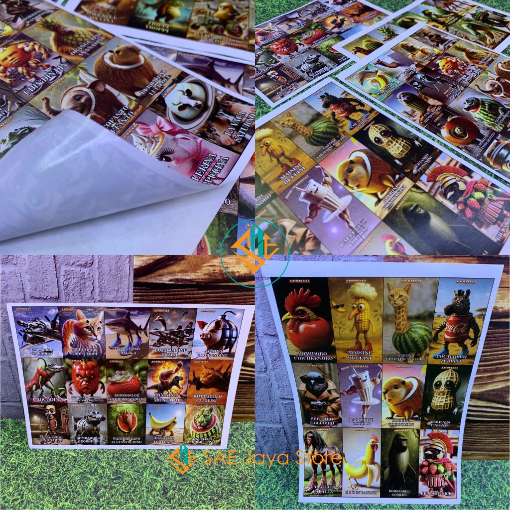 

(1 LEMBAR) SAE - STICKER MINI KARAKTER ANOMALI/STIKER BUKU ANOMALI/STIKER MOTIF ANOMALI KARTUN ANAK