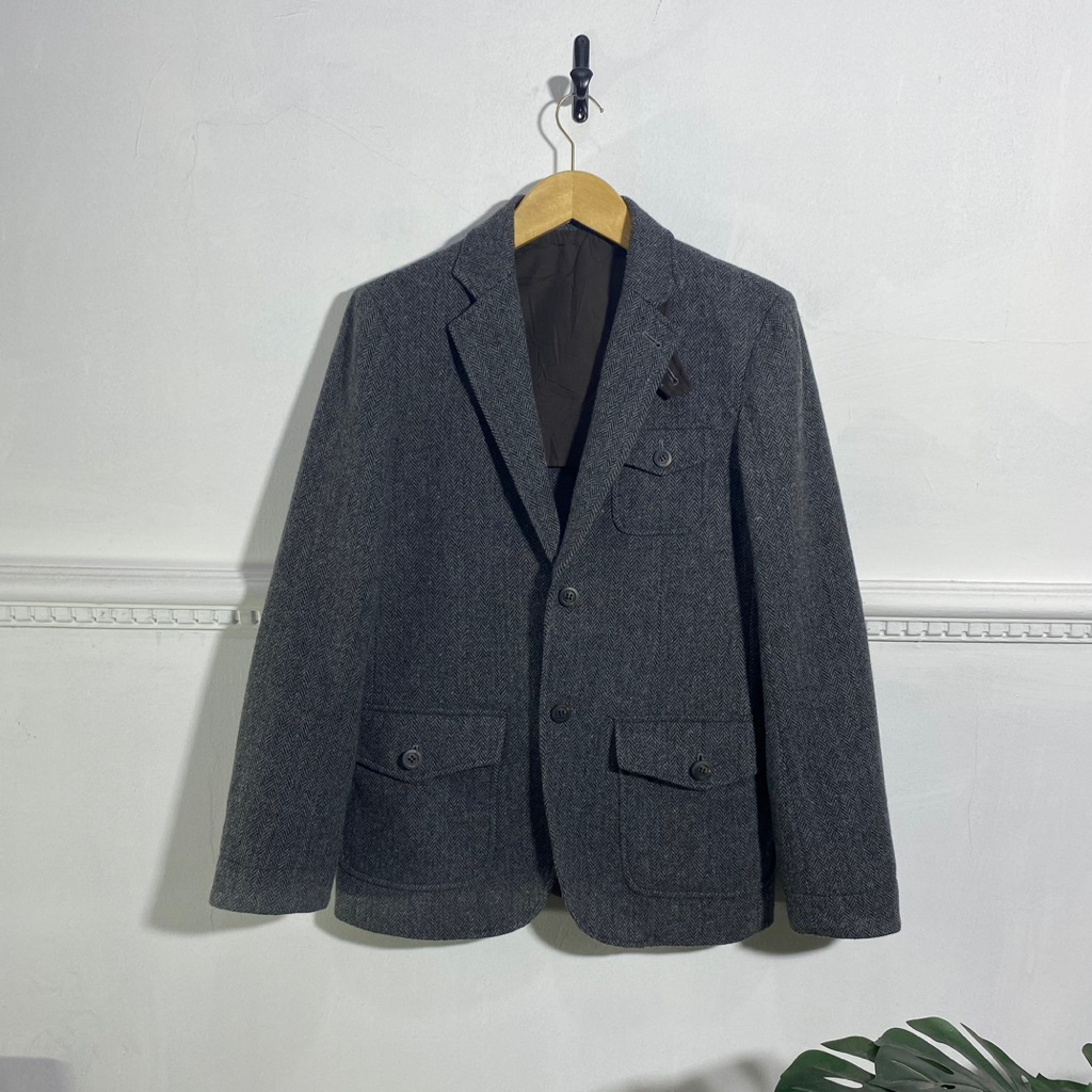 JAS BLAZER HERINGBONE ELBOW WOOL 8SECOND (P74 L50)