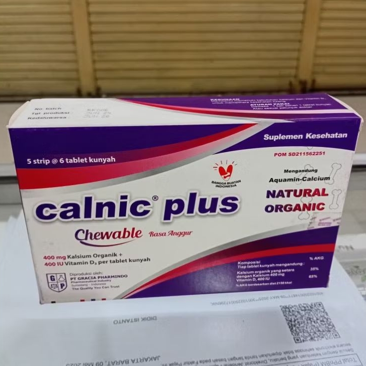 Calnic plus chewable rasa anggur box