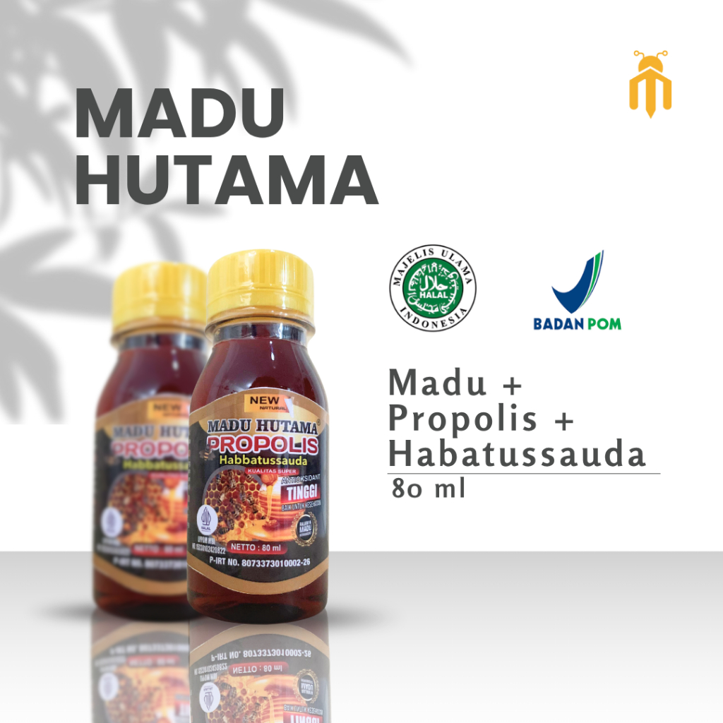 

Madu Hutama Propolis Habbatussauda 80ml – Madu Herbal Murni untuk Imun, Stamina, dan Anak