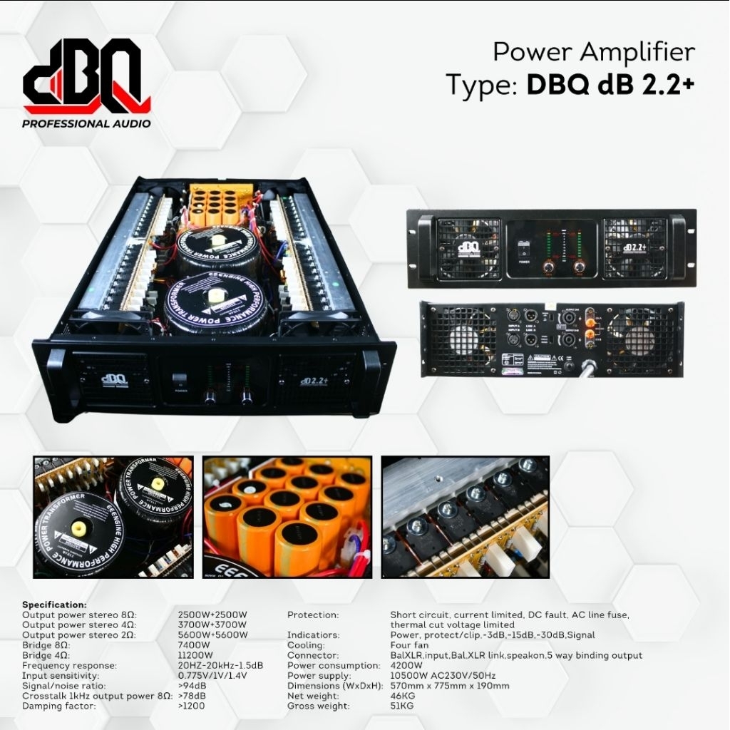 POWER AMPLIFIER DBQ DB 2.2+ / POWER BADAK / POWER AMPLIFIER