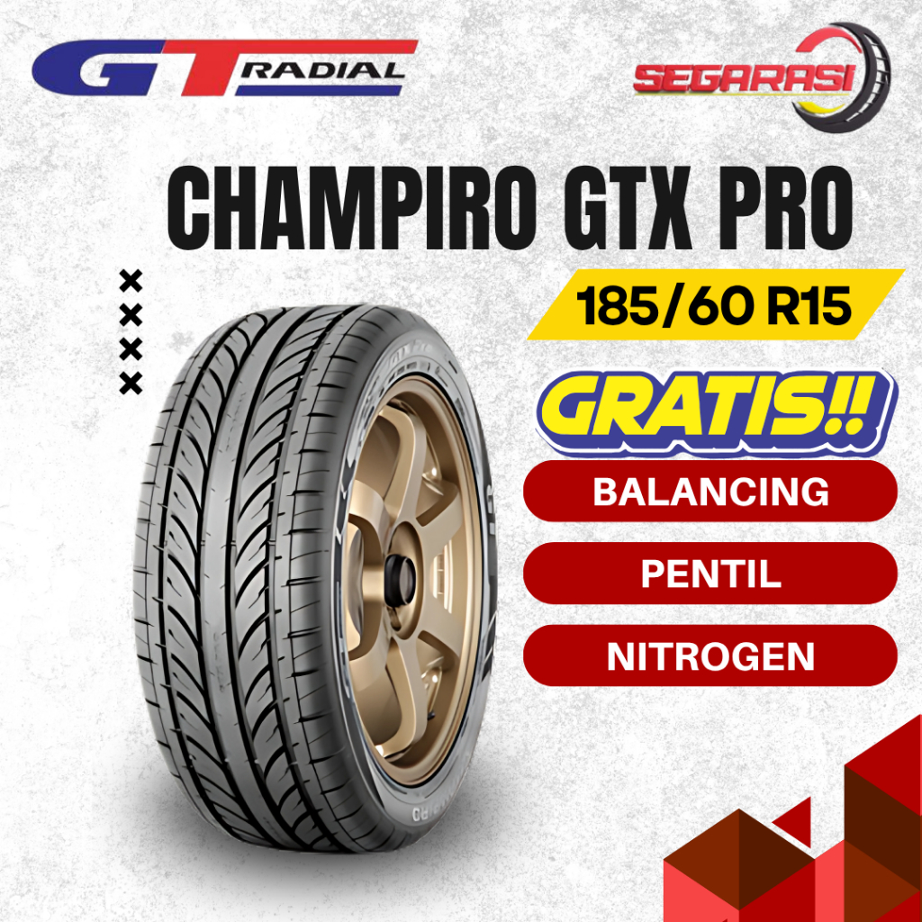 GT Radial Champiro GTX PRO 185/60 R15 Ban Mobil GT Radial Ring 15