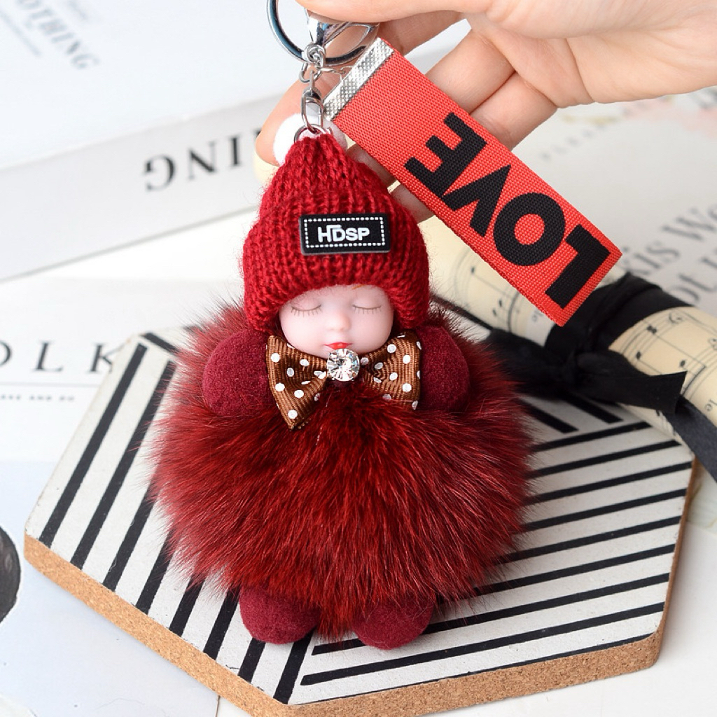 Gantungan Kunci Boneka Baby Tidur Lucu