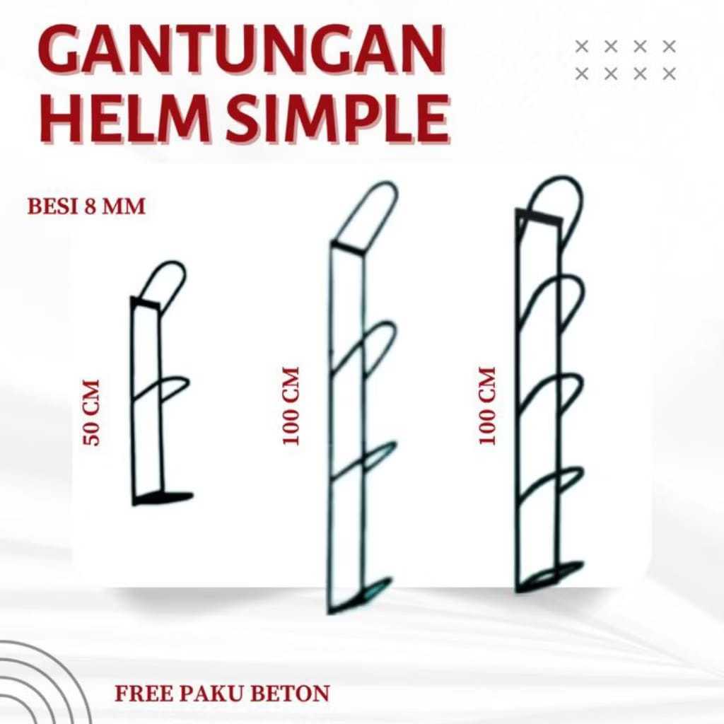 GANTUNGAN HELM DINDING RAK PENYIMPANAN HELM Rak Helm Dinding Gantung