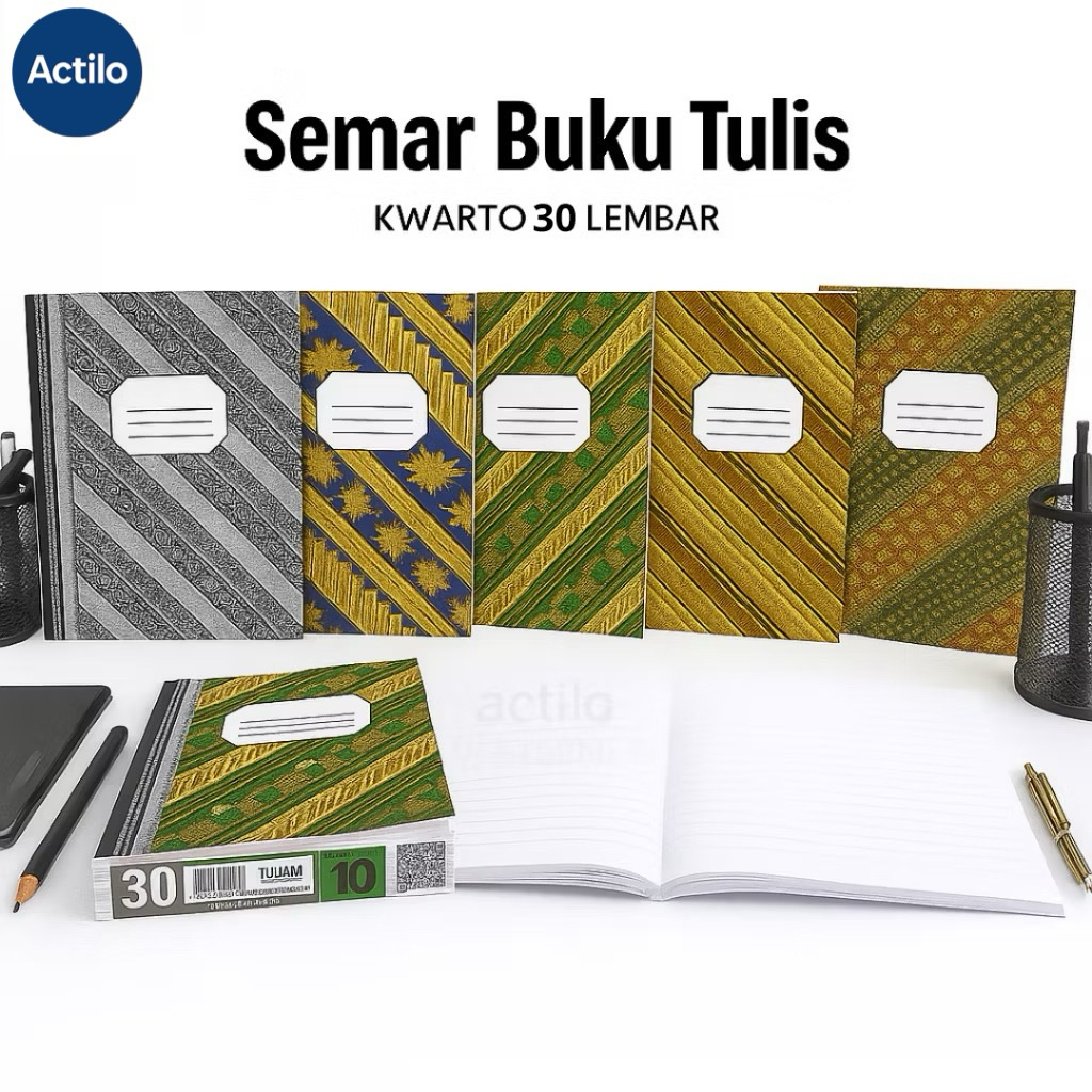 

Buku Tulis Semar Premium All Series 30 Lembar (1 PACK) - Semar Buku Tulis 30 Lembar Ukuran Kwarto