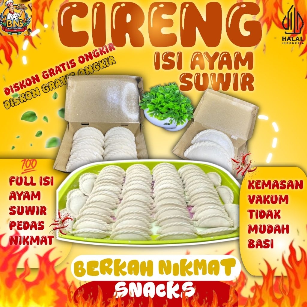 

CIRENG ISI AYAM SUWIR PEDAS 10PCS TERMURAH