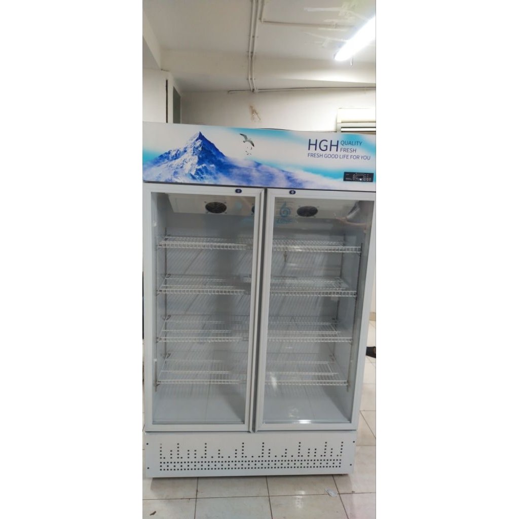 showcase chiller/pendingin 2 pintu minuman dan lain-lain