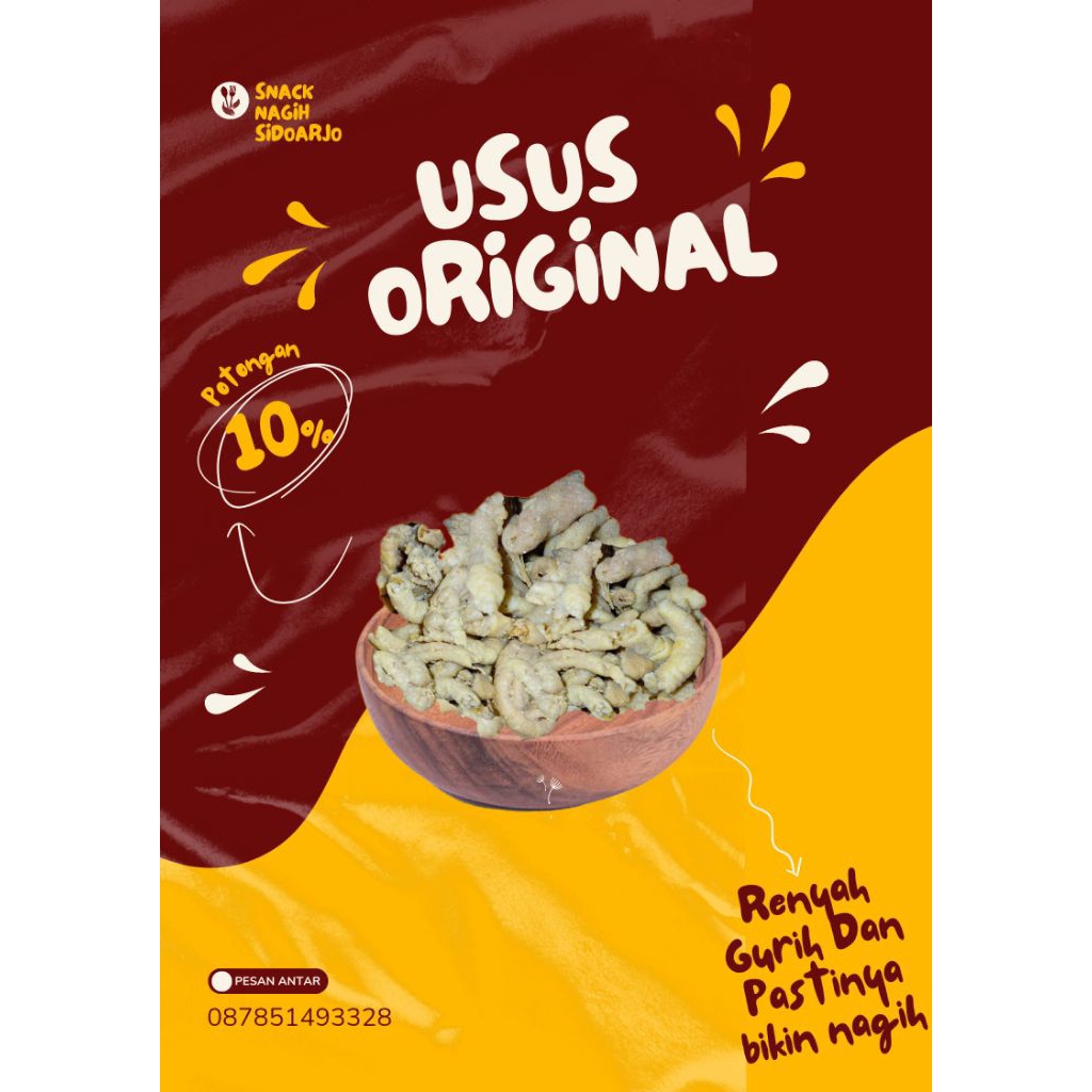 

Usus Original Gurih Renyah Cemilan Enak