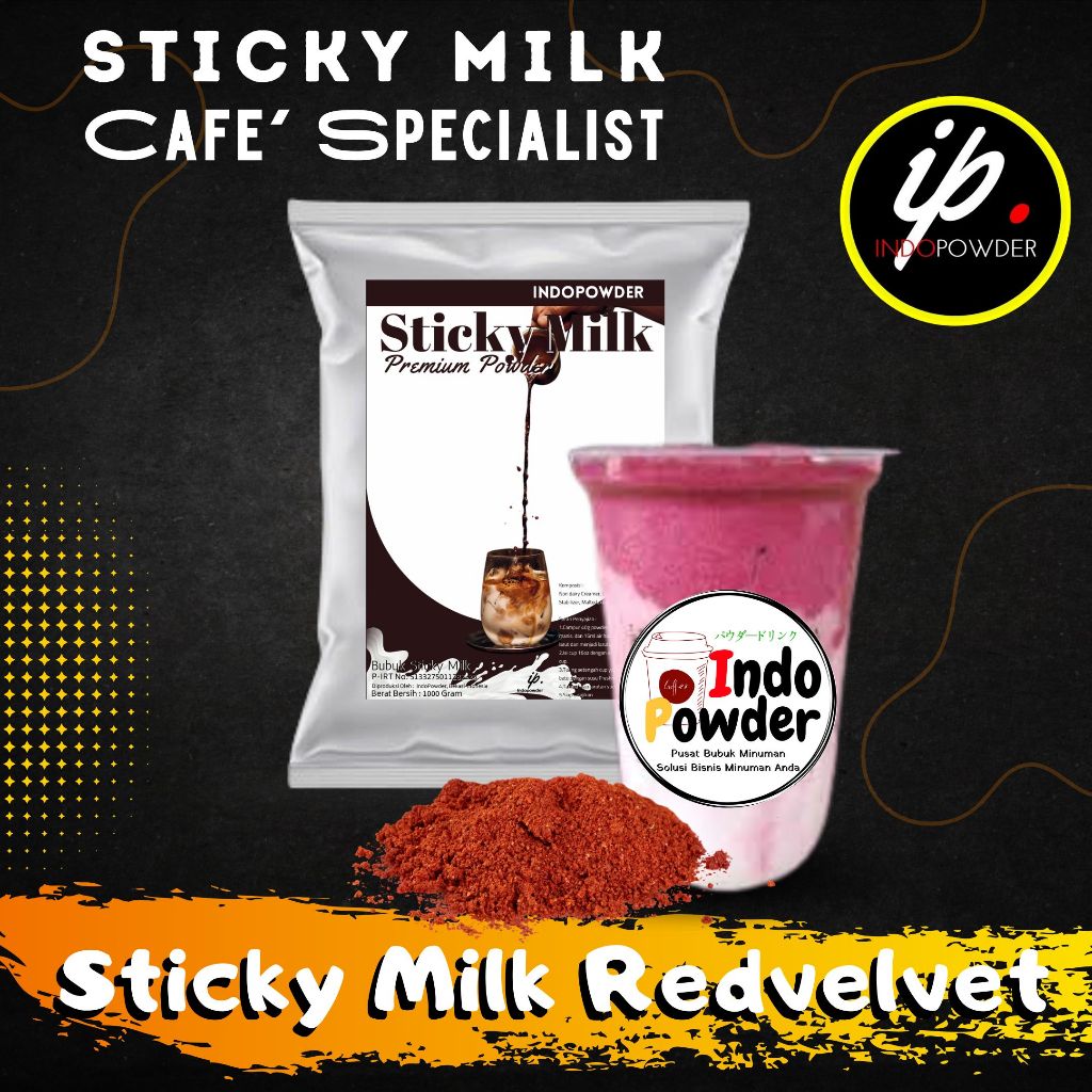 

IP Jakarta - Bubuk Minuman STICKY MILK REDVELVET 1Kg Untuk Cafe, Waralaba dan Usaha Minuman