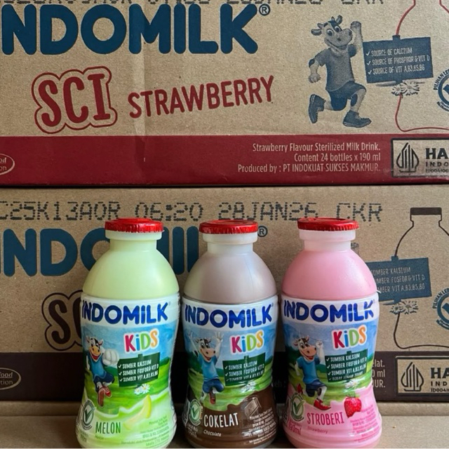 

INDOMILK KIDS BOTOL SCI 190 ML 1 KARTON ISI 24 BOTOl