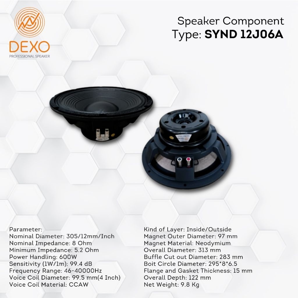 Speaker dexo 12J06A / Speaker 12in / Speaker Dexo original