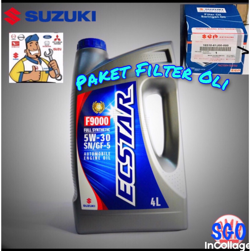 oli suzuki ecstar 5w 30 SN F9000 4Liter (paket)