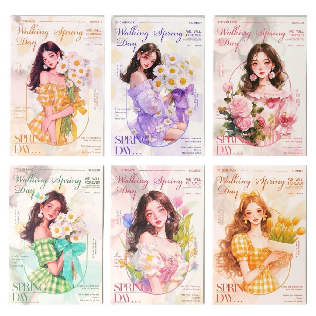 

SPRING DAY GIRL SPARKLE STICKER FULL SET