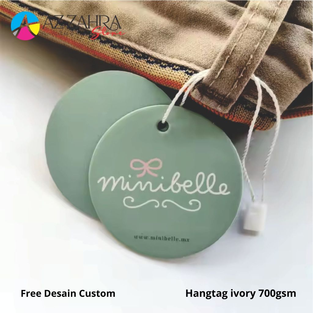

Free Desain label hangtag custom / Label pakaian / tag harga / hangtag ivory / Label gantung 700gsm