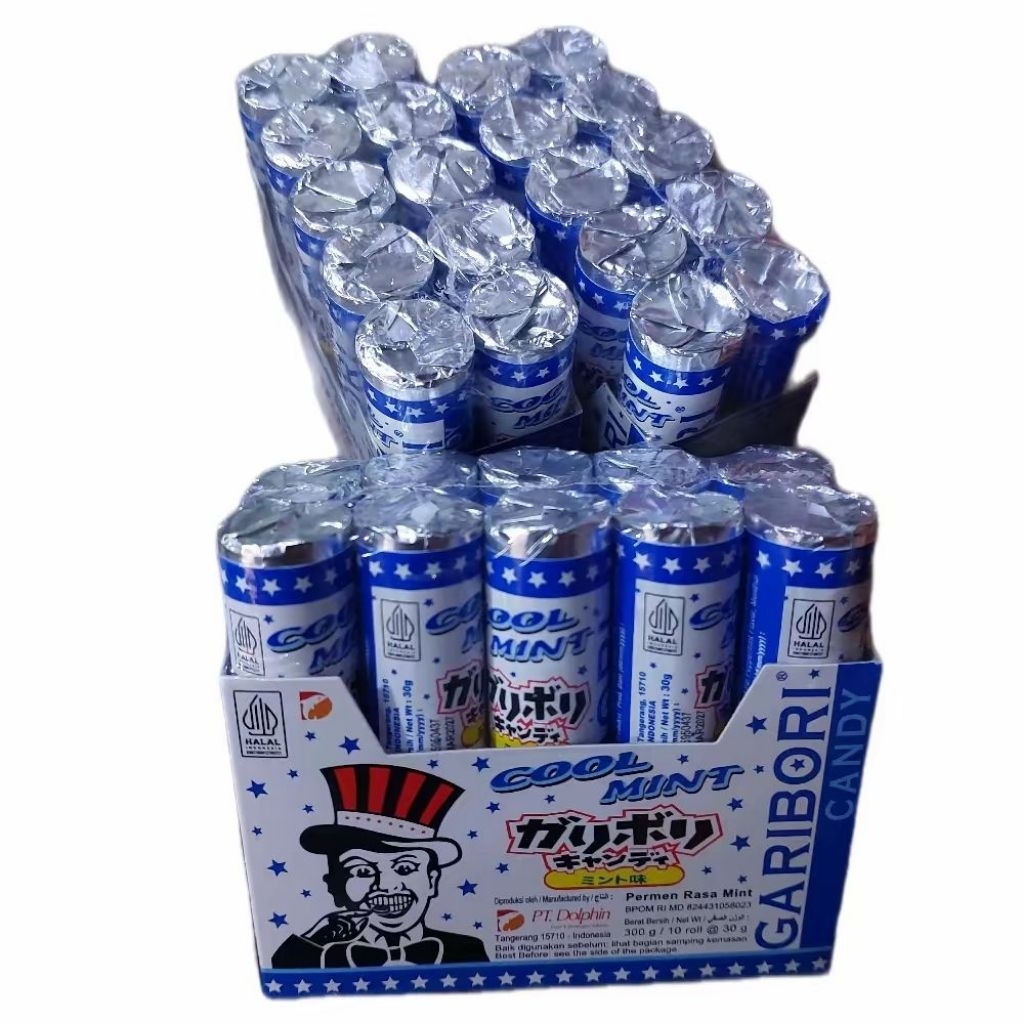

Paket 3 Box Permen Plong Garibori Cool Mint Candy Dolpin 30 Batang Candy Dingin Pelega Tenggorokan Food Dolpin