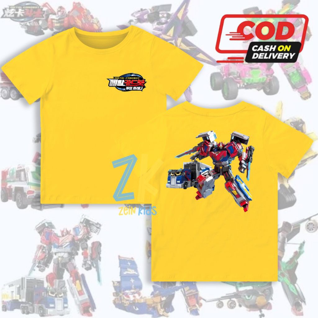 Kaos Anak Metal Cardbot Heavy Iron / Baju Anak Metal Cardbot Heavy Iron
