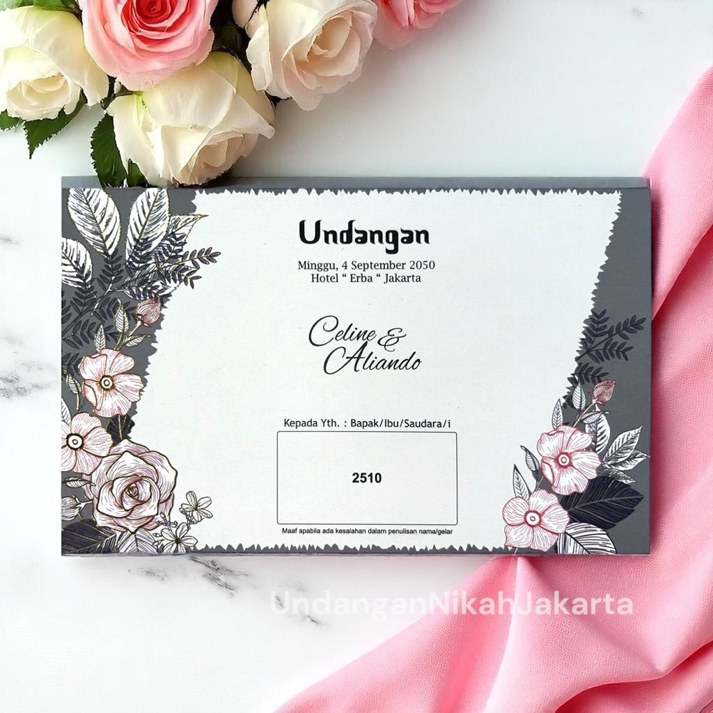 Blangko Undangan Kosong Pernikahan Erba  BLANKO UNDANGAN  MURAH Simple 2510