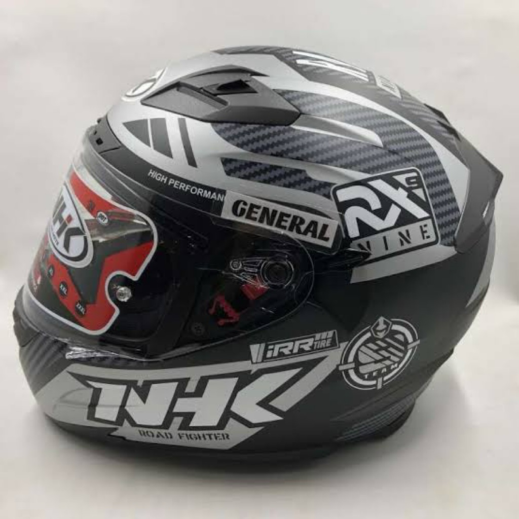 Helm NHK RX9 warna SILVER/HITAM RACING
