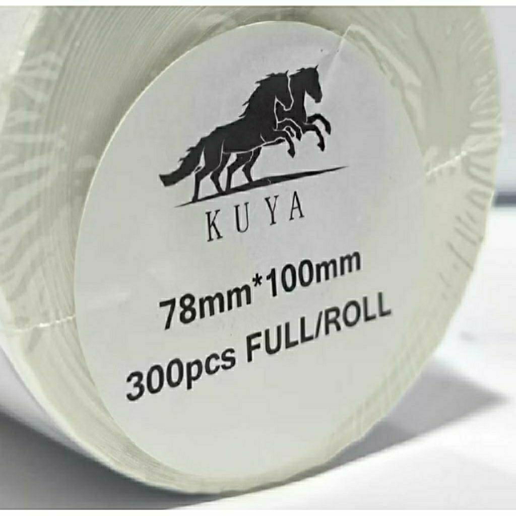 

Label Thermal Sticker 78x100 mm isi 300 pcs Brand Kuya