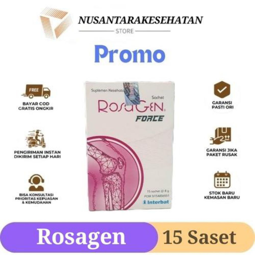 ROSAGEN FORCE 15 SACHET ORIGINAL ROSAGEN 100% ASLI ORIGINAL ROSAGEN