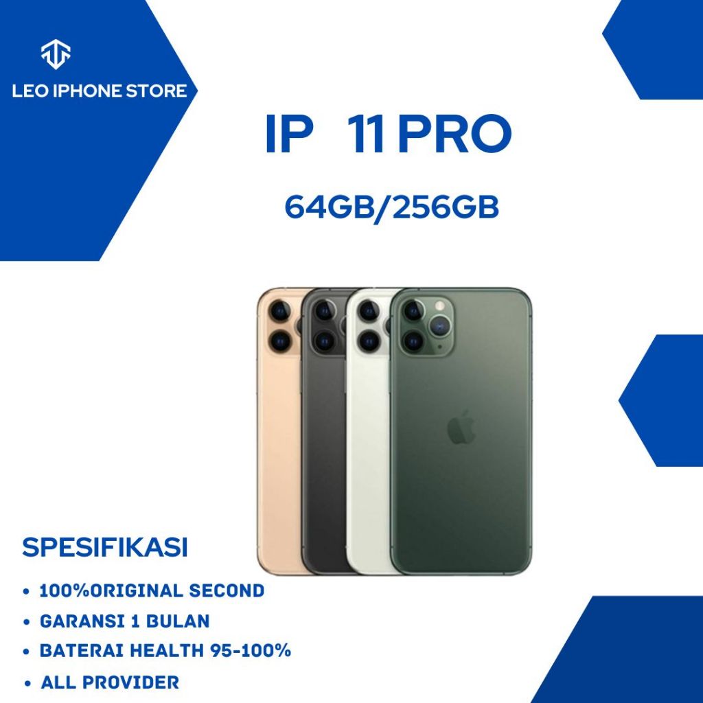 IP 11 Pro 64GB/ 256GB Fullset Lcd Original 100% Mulus No Recond No Refurb GOOD CONDITIONS AIPHONE 11