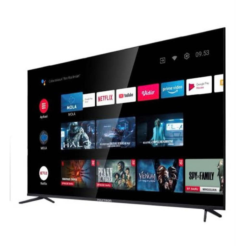 polytron google tv 50 inch 4k tv led polytron pld 50ug 4k garansi 5 tahun