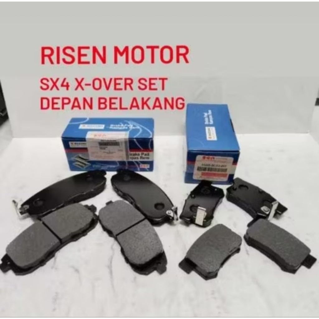 BRAKE PAD X-OVER KAMPAS REM SET DEPAN BELAKANG X-OVER SX4 X OVER ORIGINAL