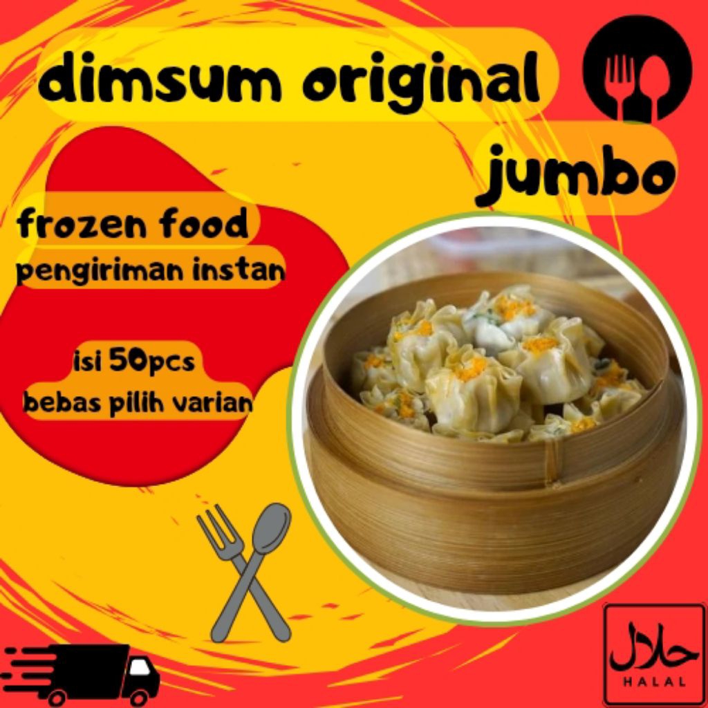 

dimsum jumbo original isi 100pcs full daging 100% halal produksi sendiri dijamin enak