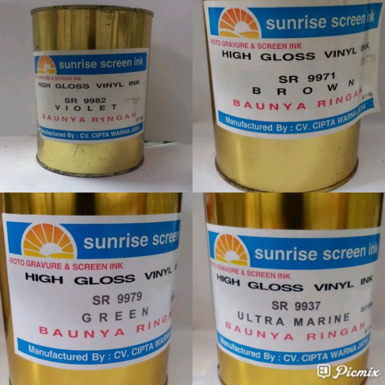 

KODE D8J PVC Tinta Sablon Sunrise 1kg Khusus Jawa